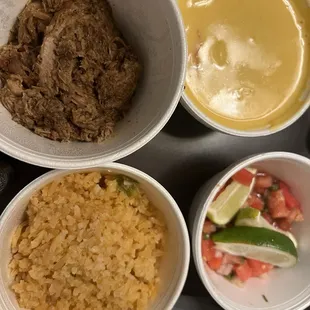 Monterey tacos and chili con queso