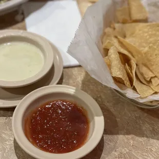 Complimentary Salsa and Small Cheese dip