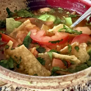 Homemade version of their sopa de pollo