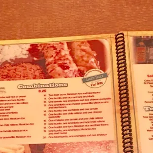 a menu for a mexican restaurant