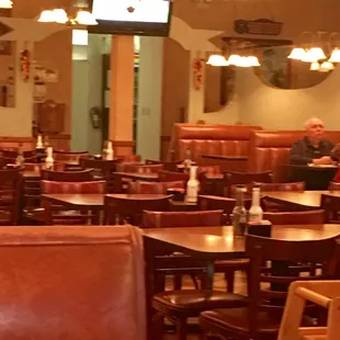 a man sitting in a restaurant