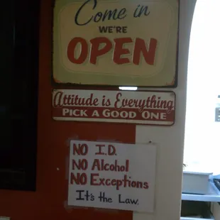 Interesting sign number 1.  I guess I better make sure I have a good attitude