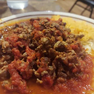 a close up of a plate of food