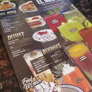 a menu for a mexican restaurant