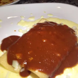 Cheese and onion enchiladas $2.15/ea ala carte