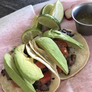 Mmmmm Mexican tacos with avocados