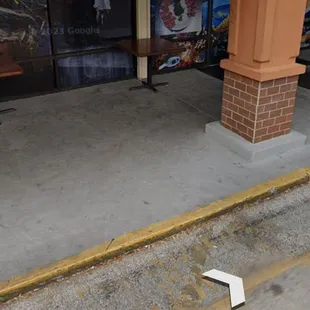 Out front next to Ollie's.