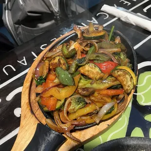 Veggie fajitas