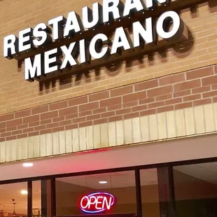 the front of the restaurant