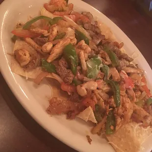 Fajita nachos the flavor are bomb!