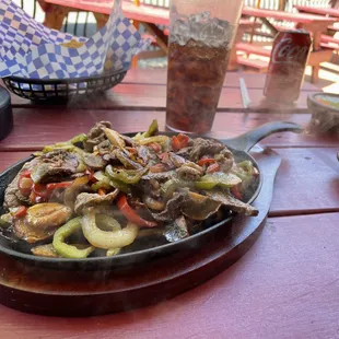 Fajitas - can still see some steam! Oh I forgot, these also have mushrooms.