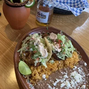 Fish Taco Plate (best fish tacos in town!)