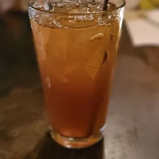 a drink in a glass with a straw