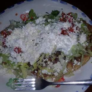 Huarache de barbacoa de borrego