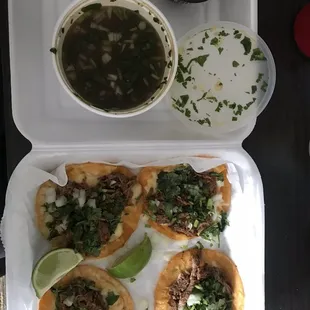 Birria tacos broth comes with it