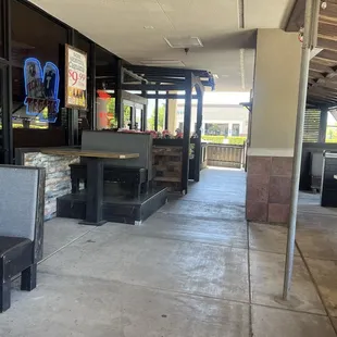 Covered patio dining