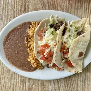 Beef Fajita Taco Plate