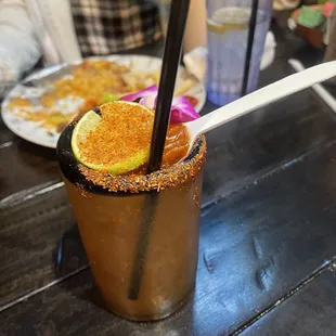 a close up of a drink