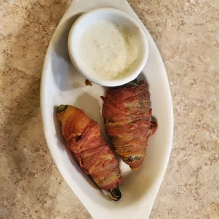 Bacon wrapped jalapeños