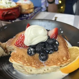 Tres leches pancakes