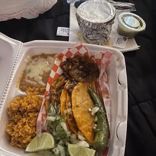 Birria tacos plate