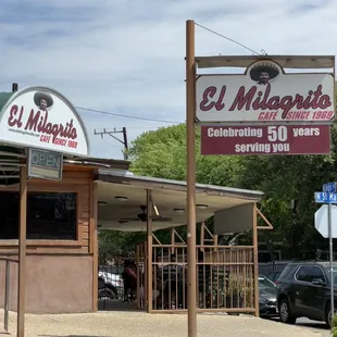 Front of restaurant. Do not let this stop you. Years of homemade goodness!