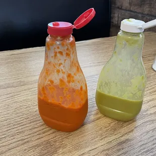 Red and green magic sauce.