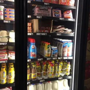 a display of dairy products