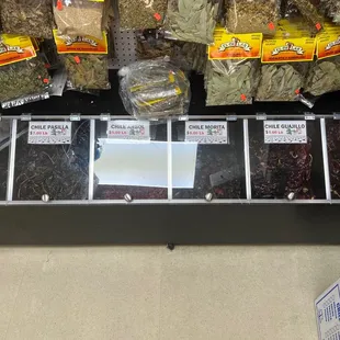 Six kinds of dried chilis!