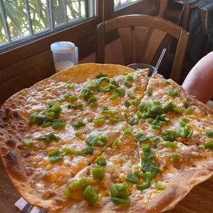 Cheese crisp with green chili. The best!