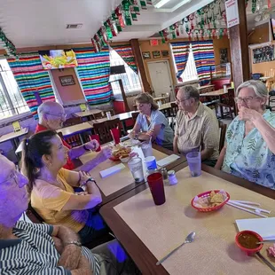 Grab shot of our group enjoying lunch