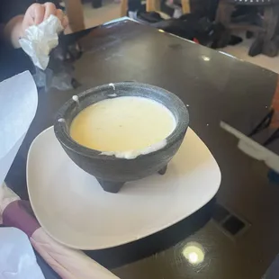 The queso is amazing! It is fresh tasting definitely not processed!