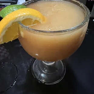 a glass of orange juice