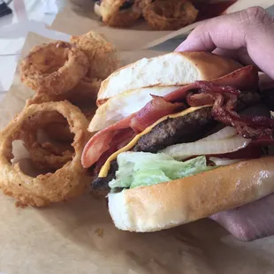 The RIP Burger is fantastic and MASSIVE.