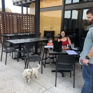Outdoors and dog friendly