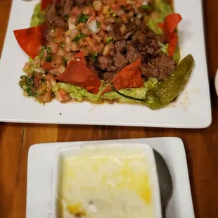 a plate of food on a table