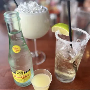 Margaritas and piña colada