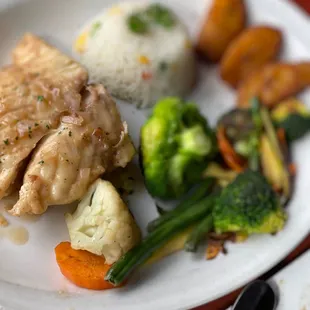 a plate of food on a table