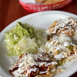 a plate of mexican food