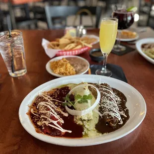 Enchiladas Mirasol plate &amp; a Mimosa with a friend on a beautiful Saturday afternoon!!