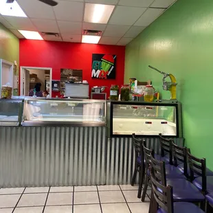 the interior of a restaurant