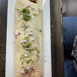 Marinaded Beef burrito, customized to my flavors!