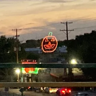 Modelos has a giant pumpkin on top!