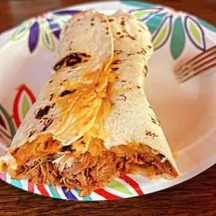 Carne adobada burrito hits the spot