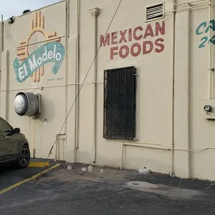 Across is the outside "patio"