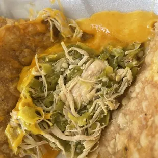 Taco with Green chile