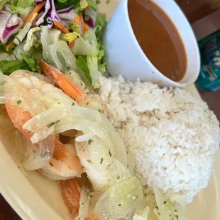 arroz habichuelas con camarones