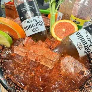 a plate of mexican food