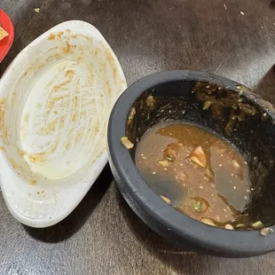 The appetizers were the best part of the meal. Only clean plates.