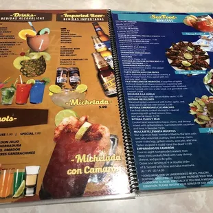 Inside of menu
